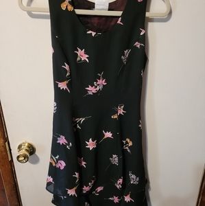 Florals black 90's dress.